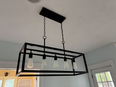 Oil rubbed bronze kitchen dining room light fixture chandelier