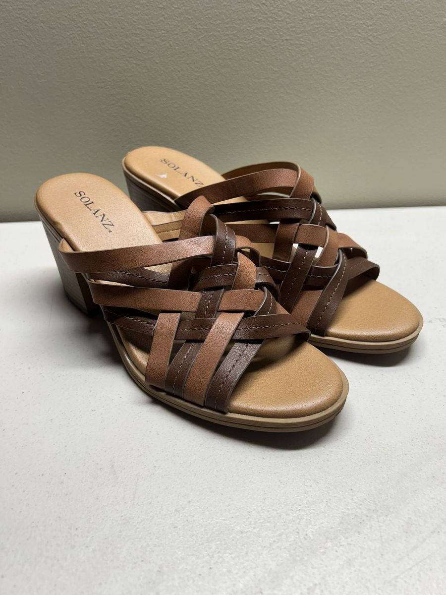 New Solanz Paulina Heeled Sandals Sz 8 1/2
