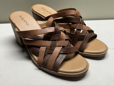New Solanz Paulina Heeled Sandals Sz 8 1/2