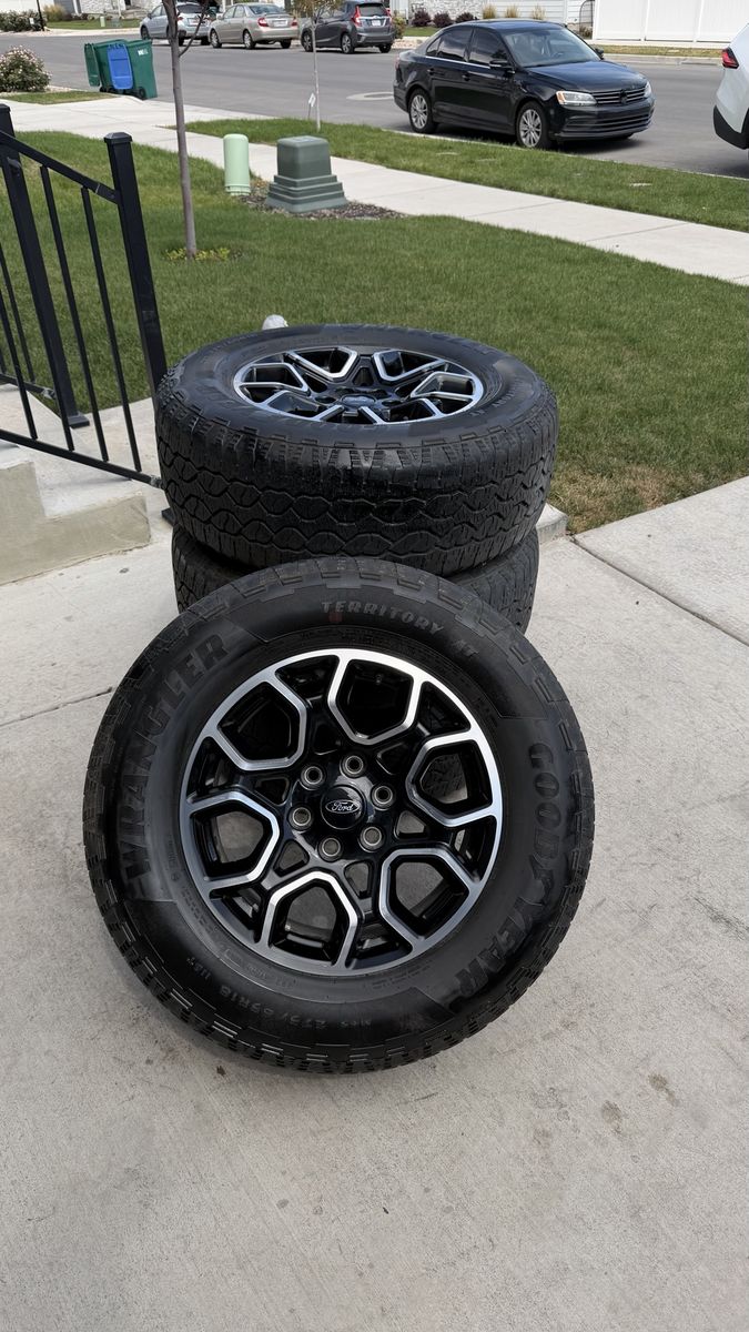 Ford F150 Rims and Tires 275/65R18 Goodyear Wrangler Territory AT 