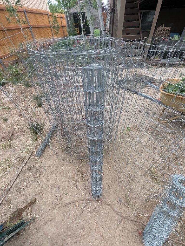 garden fencing and poles