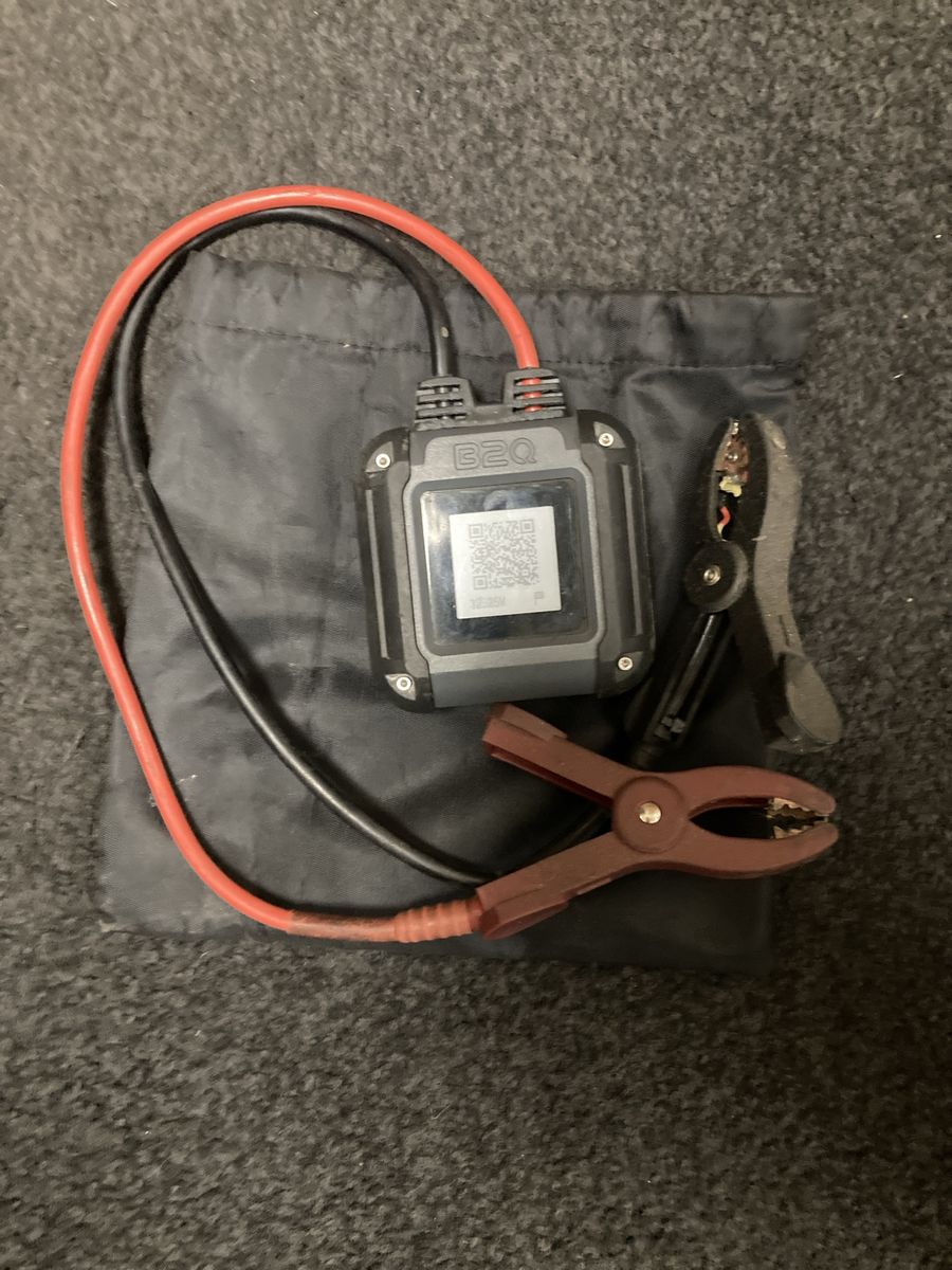 B2Q Battery Tester Diagnostic Tool with Clamps and Pouch