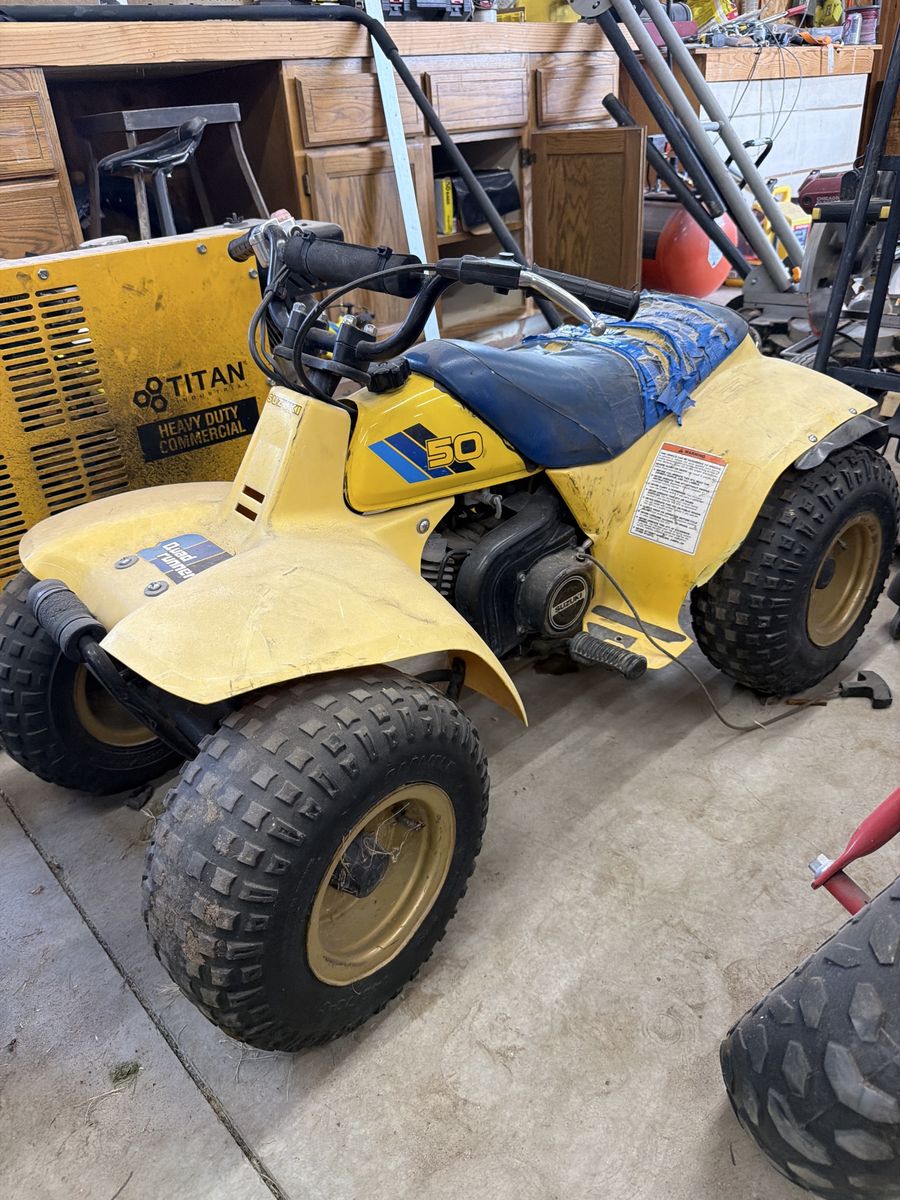 Suzuki LT50 QuadRunner 50cc Kids ATV - Yellow, 1970-something?