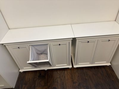 Nice white laundry bins