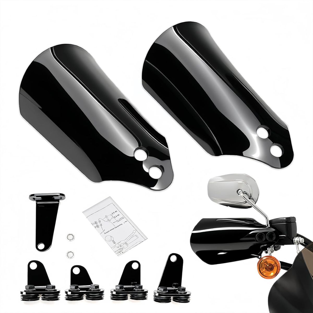 1996-2025 Harley Touring, Road Glide, Electra Glide, Road King, Softail Sportster Upgraded Handguards