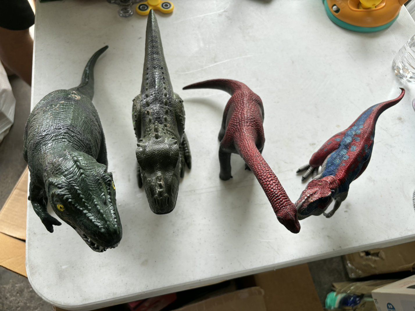 Lot of 4 Realistic Dinosaur Action Figures Toy Set