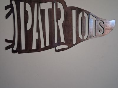 Patriots Football Metal Sign