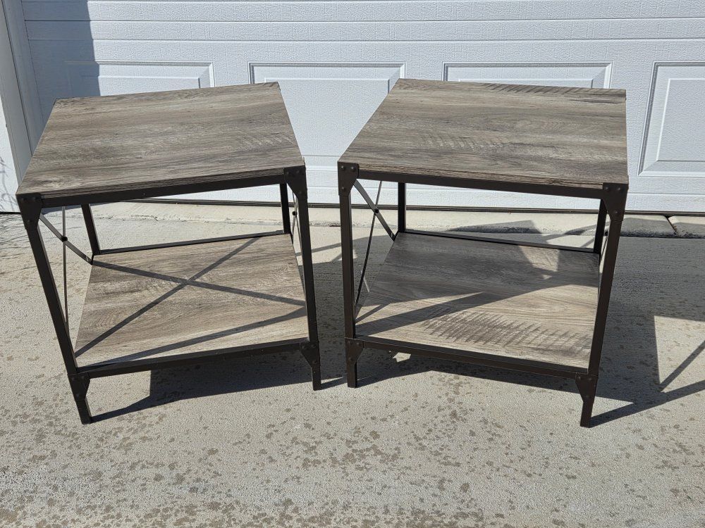 Industrial Farmhouse End Tables