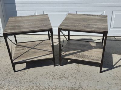 Industrial Farmhouse End Tables
