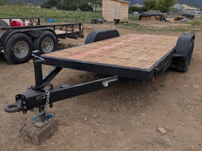 16' Car Hauler Flat Bed Trailer