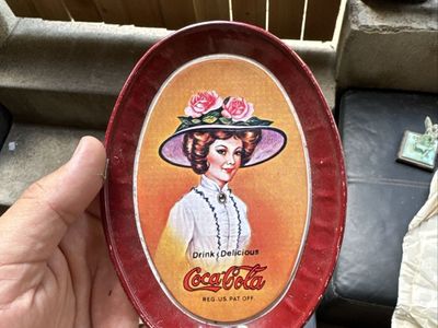 Vintage Coca-Cola Drink Delicious Advertising Metal Tray