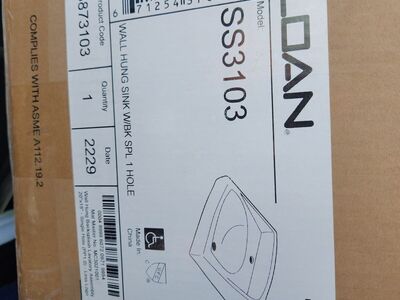 Sloan sink wall hung sink