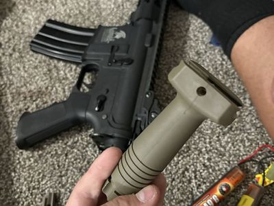 Lancer Tactical Airsoft Rifle Bundle with Vertical Foregrip & 9.6V NiMH Batteries
