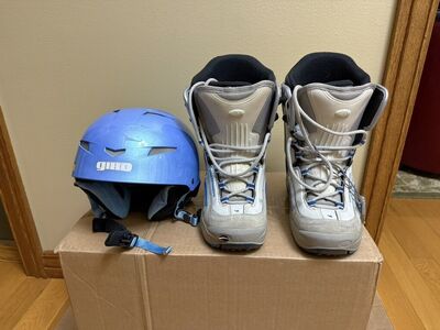 Women's Snow Board Boots And Helmet