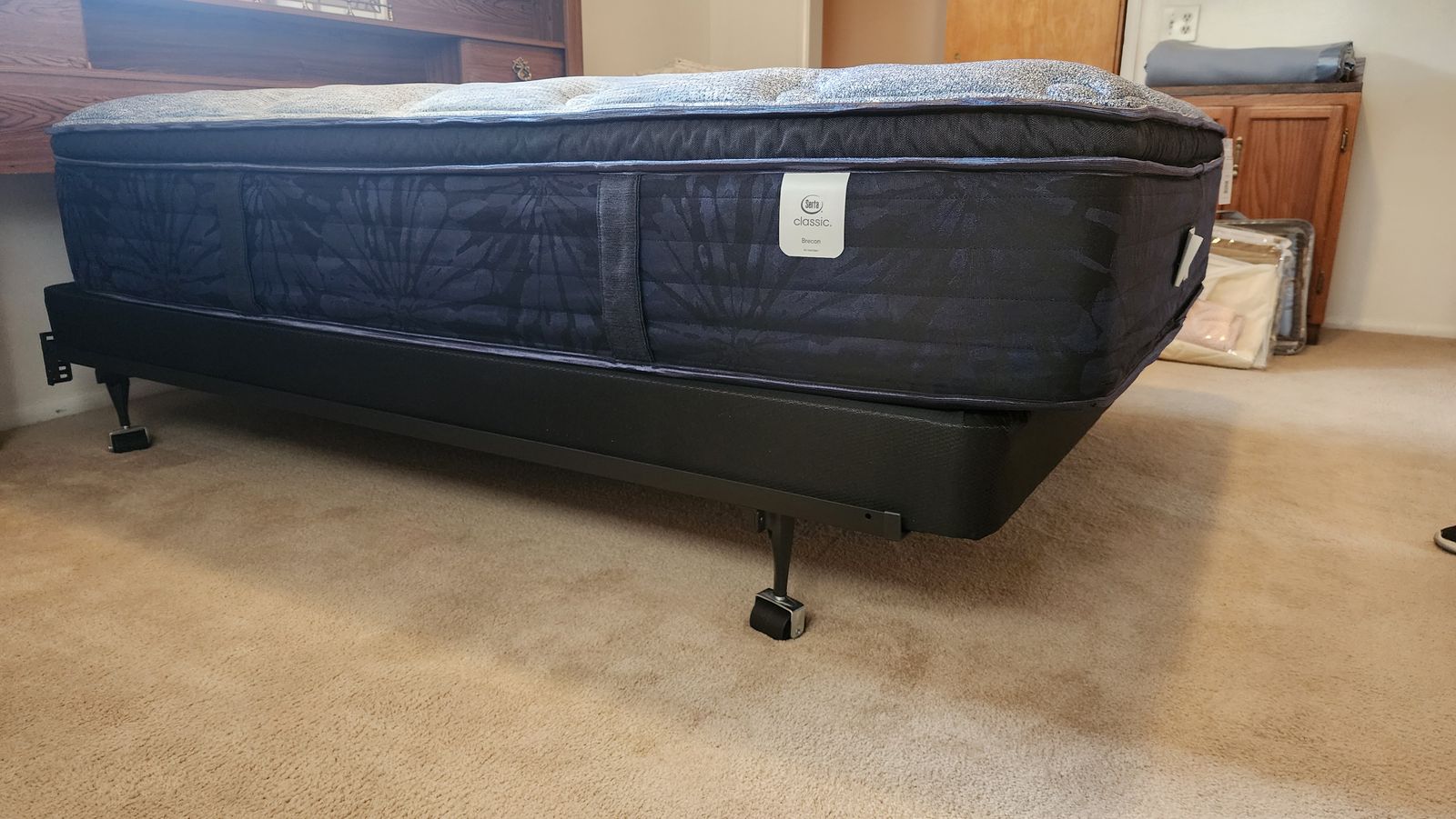 Mattress, Box Springs and Metal Base