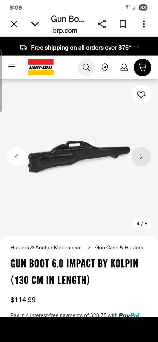 Can-Am Kolpin Gun Boot 6.0 Impact Firearm Case (130 cm) - BRP 705011442
