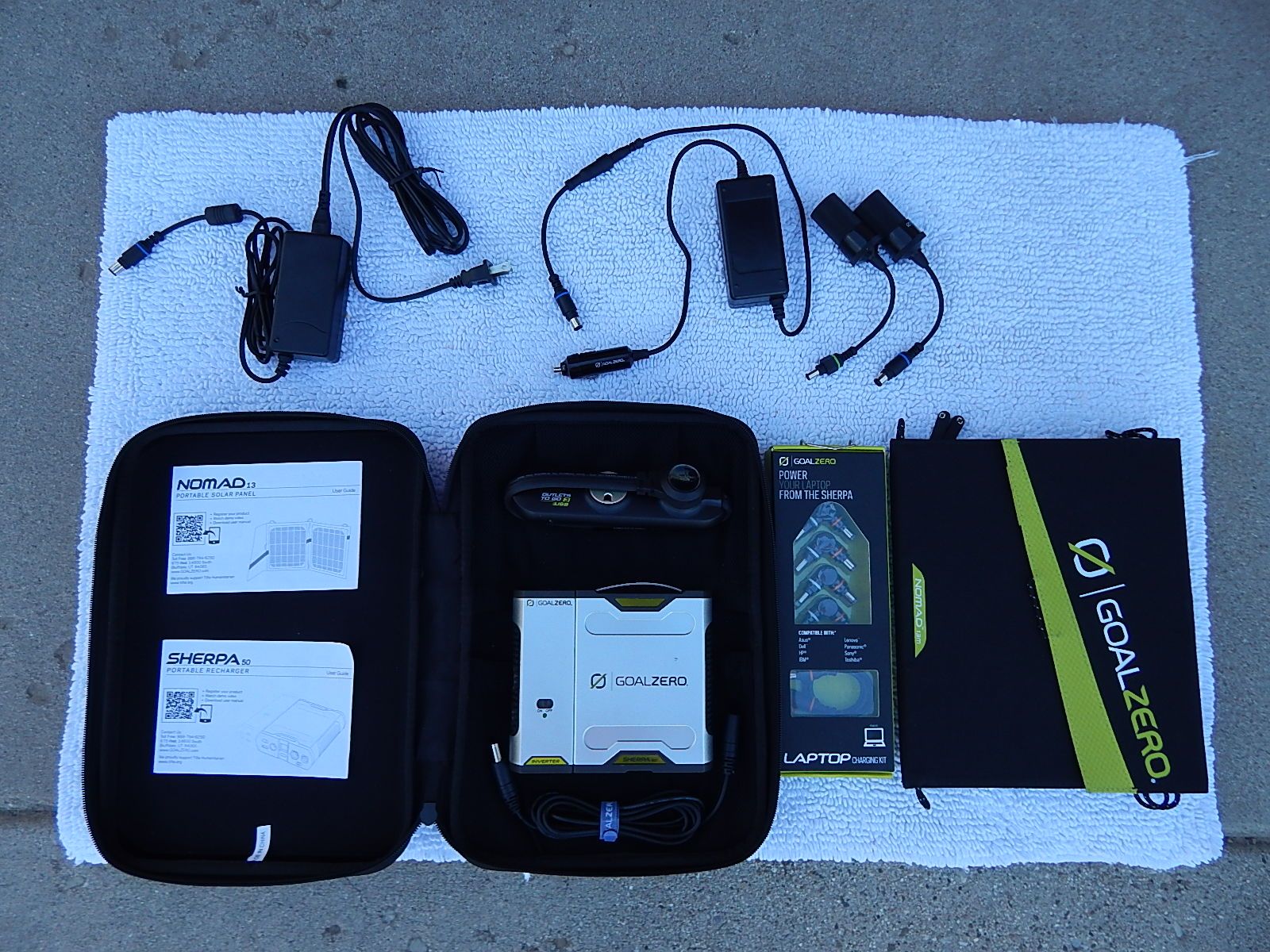 Goal Zero SHERPA 50 with 13W Folding Solar Panel and Inverter