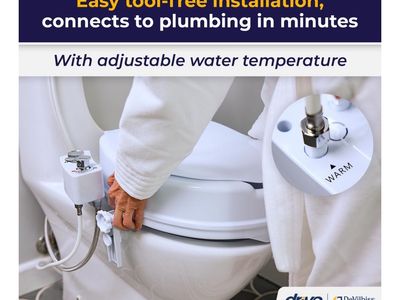 Drive DeVilbiss Healthcare Tool-Free Bidet Toilet Seat with Adjustable Warm Water Cash Only Please