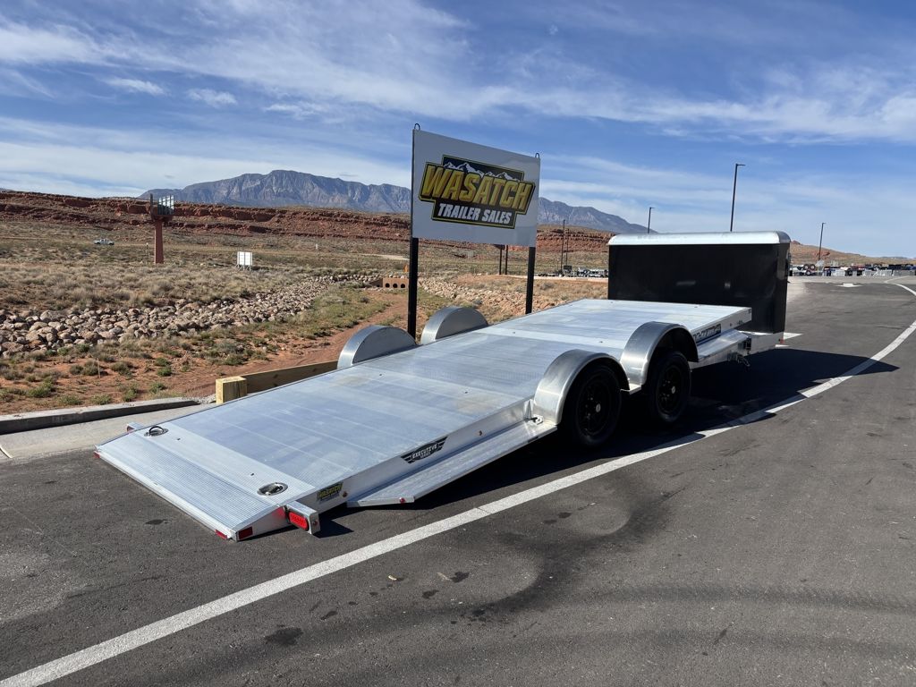 2027 Aluma 7x18 Tandem Tilt Trailer 7K Black Cargo