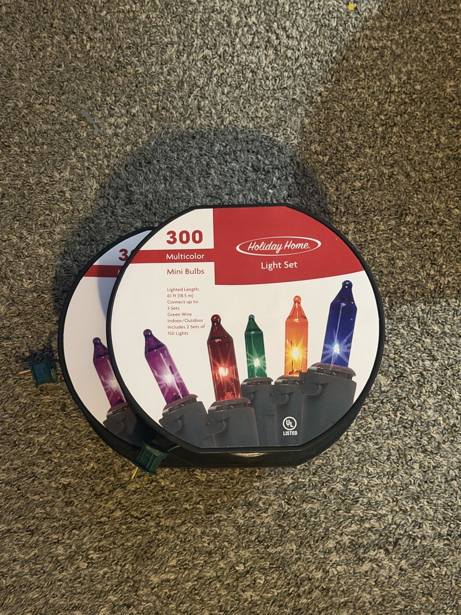 2 300 Bulb strands.  Brand new still in wrapping!
