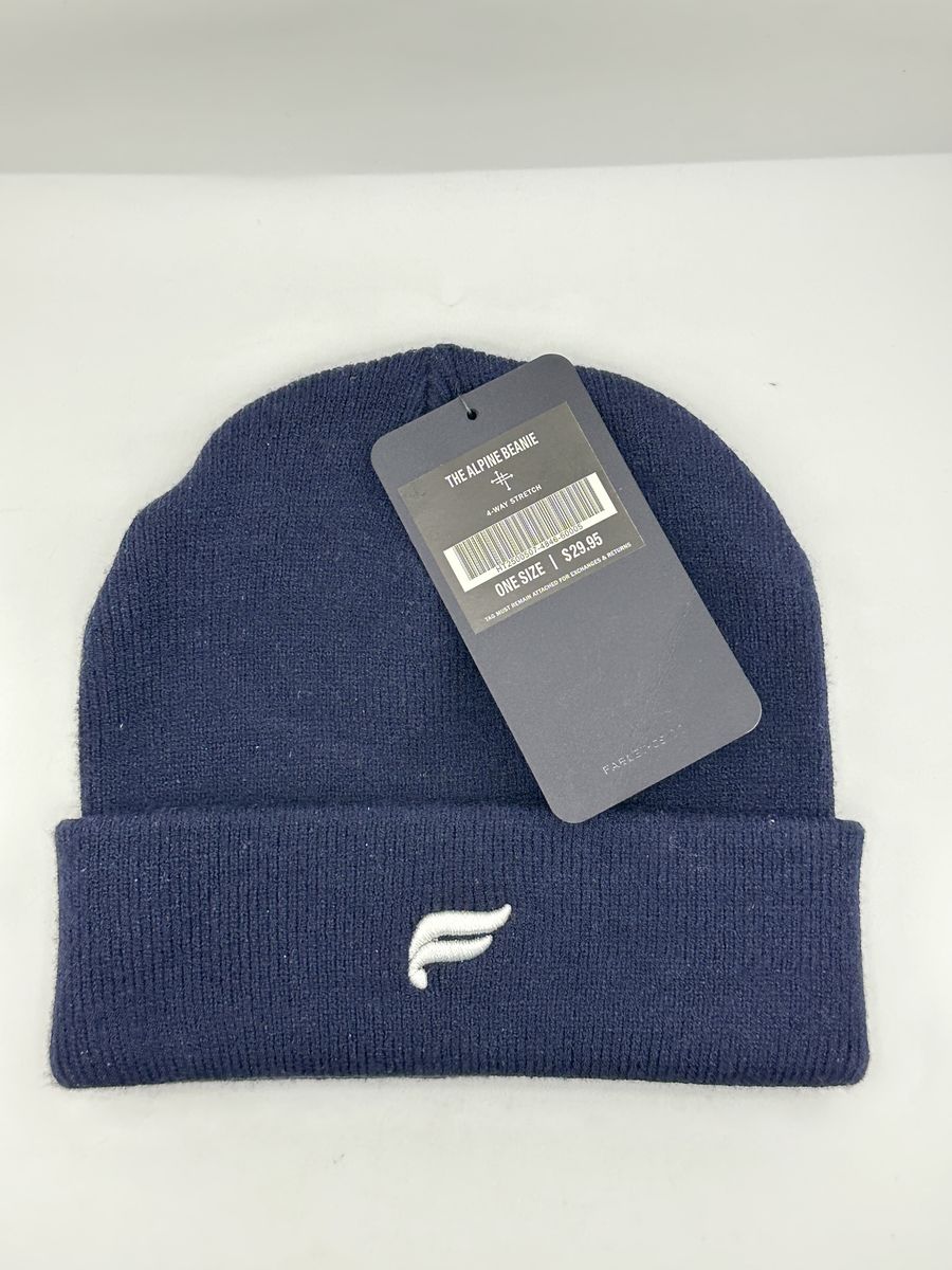 Fabletics Alpine Beanie Navy One Size Stretch Knit Winter Hat NWT Unisex
