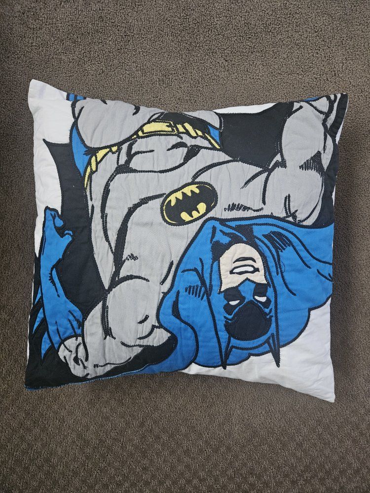 Pottery Barn DC BATMAN Pillow and Sham.