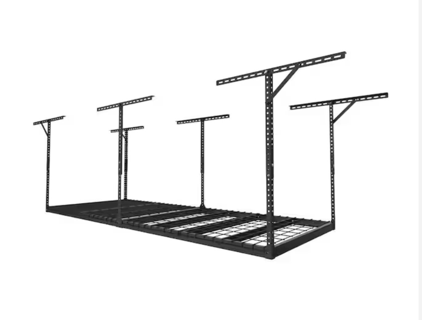 FLEXIMOUNTS Max Series 36 in. W x 24 - 40in. x 96 in. D Heavy Duty Ceiling Mounted Garage Rack