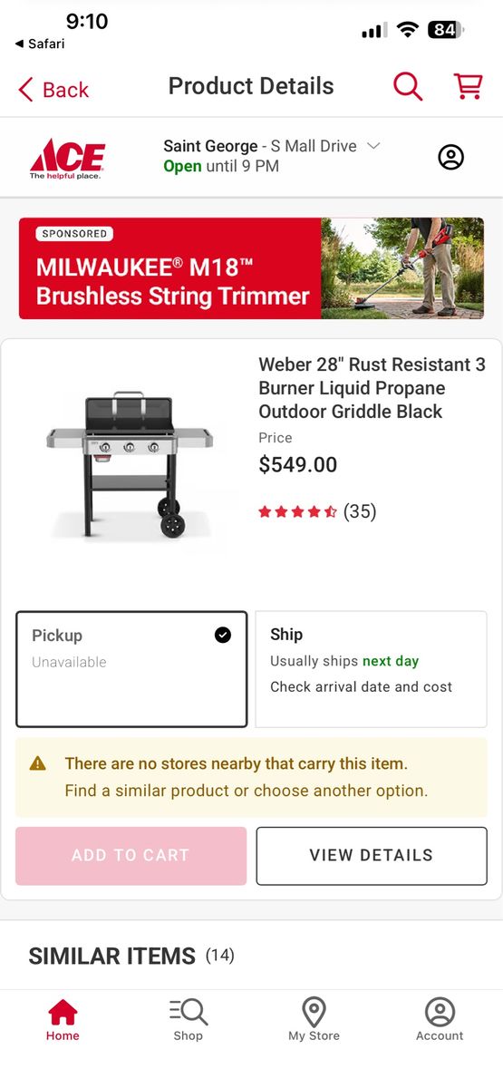 28” New-in-Box Weber BBQ only $400!