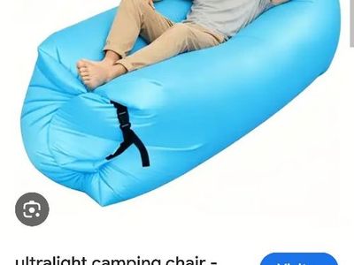 FREETREE Ultralight Inflatable Lounger Air Sofa Camping Sleeping Bag Hammock - Orange, Portable