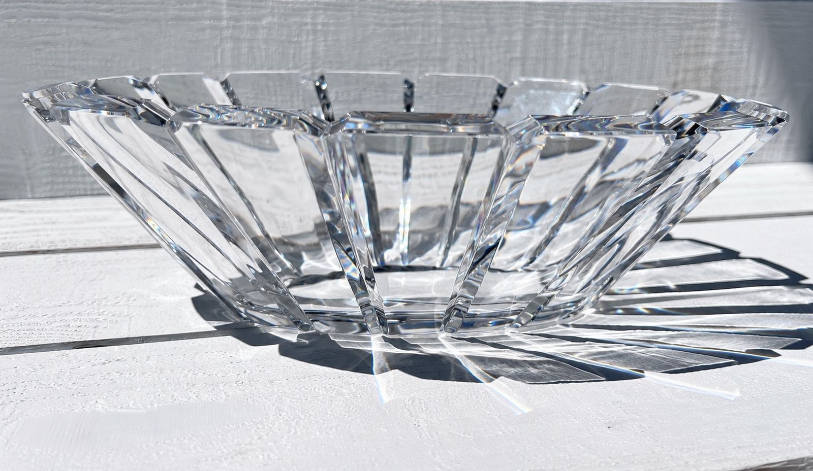 Authentic Orrefers Swedish Crystal Centerpiece Bowl