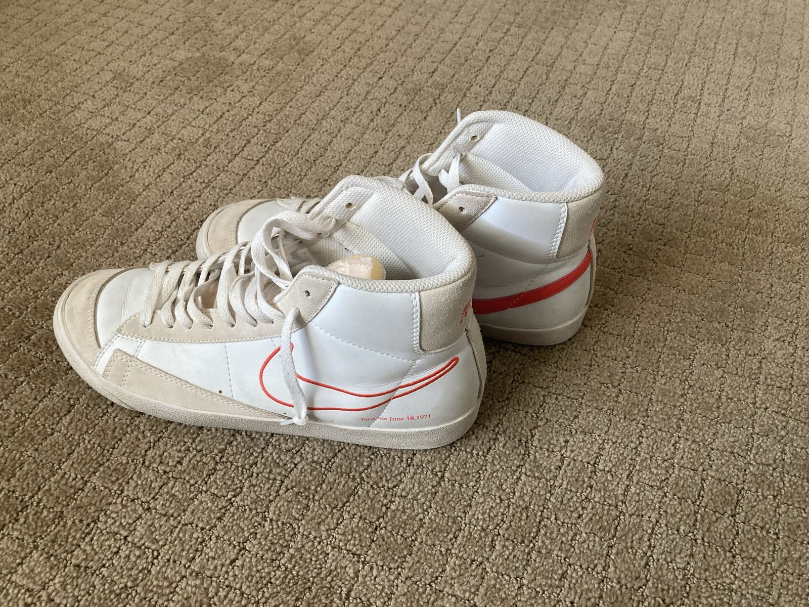 Orange Nike Blazers Size:10