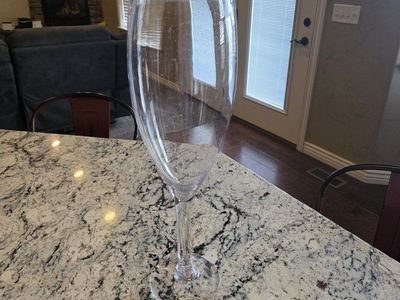 Giant Clear glass Wine Glass - Oversized Home Decor