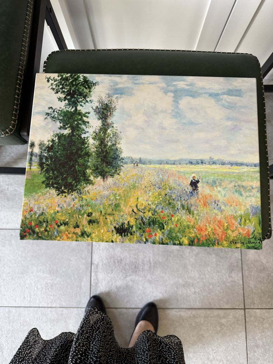 Monet & Van Gogh Canvas Art Prints, Green HOME Sign - Decorative Wall Decor Lot