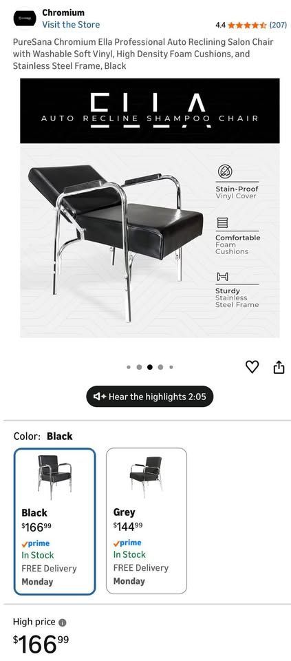 Auto Reclining Salon Chair