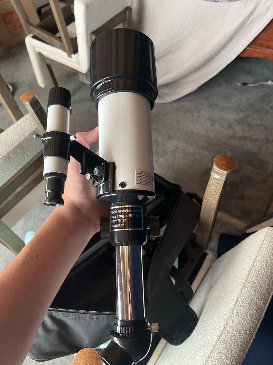 Unbranded Model 70400 Telescope - 400mm Focal Length, Coated Lens with Tripod and Carry Bag