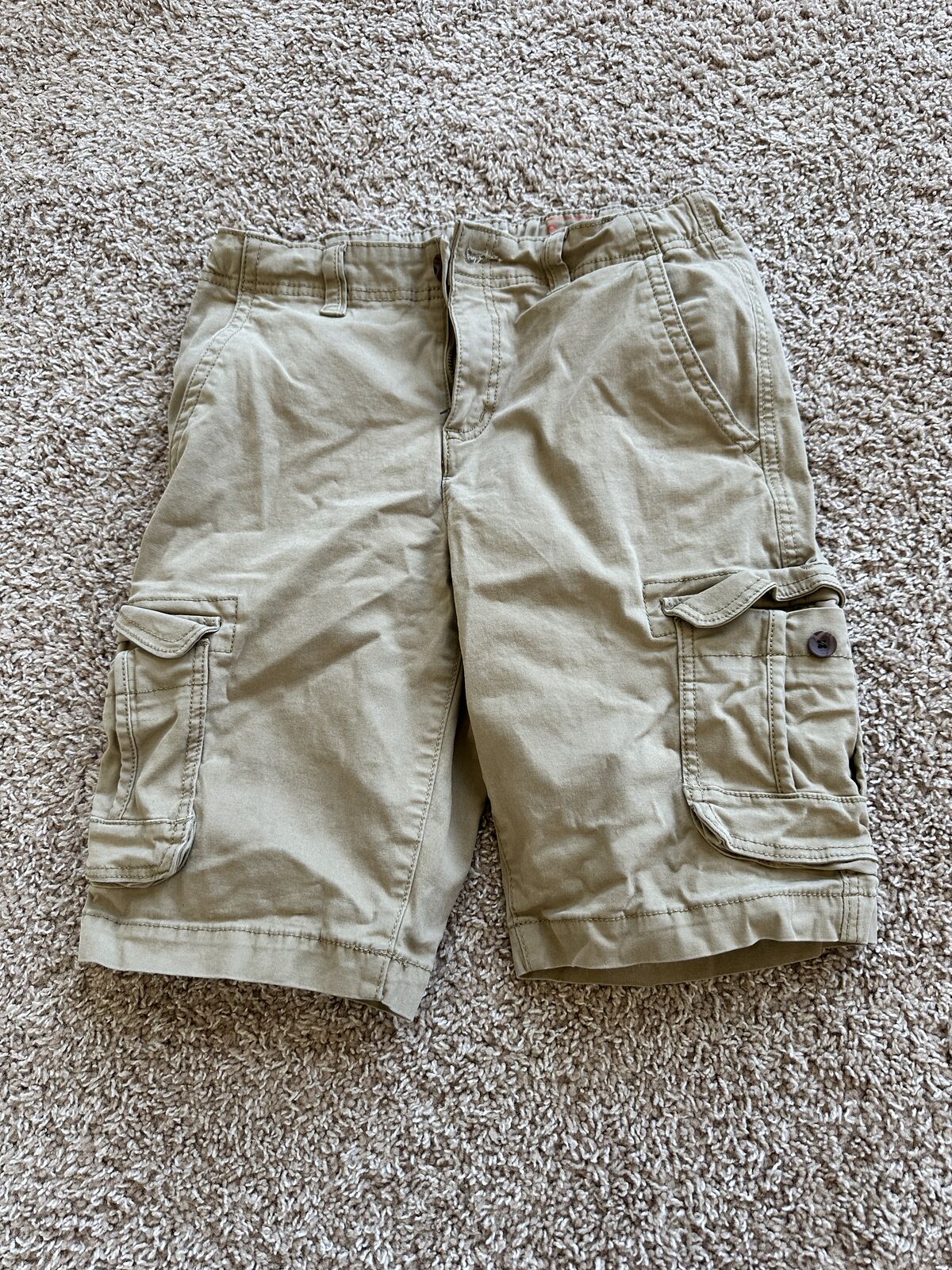 Urban pipeline boys cotton cargo shorts size 16 reg, preowned, Beige