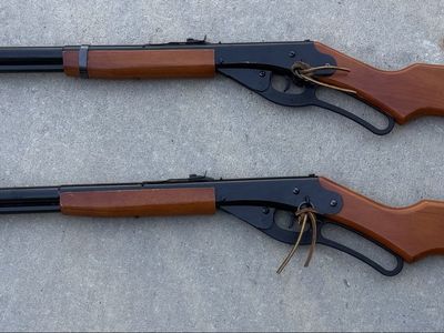 Daisy BB Gun Red Ryder Model 1938 Carbine Set - Classic Wood & Steel Air Rifles