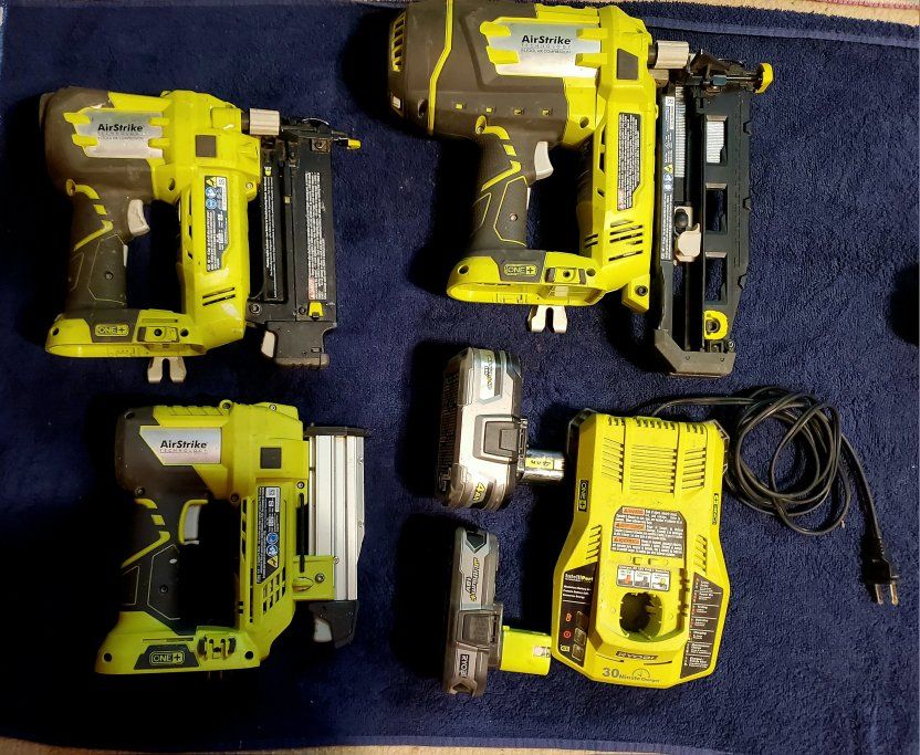 Ryobi ONE+ AirStrike Cordless Nailer Combo Kit – 16GA, 18GA & 23GA w/ 2 Batteries & Charger
