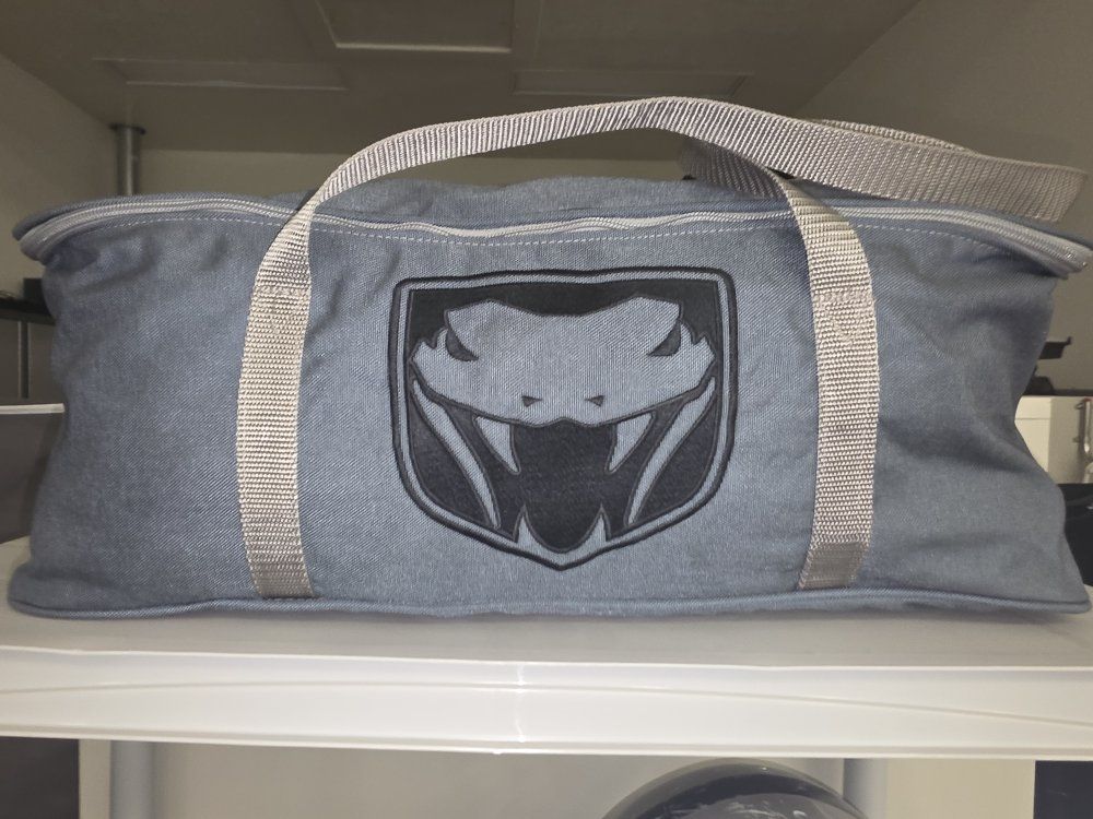 Dodge Viper Car Cover Storage Bag Gray with Logo  and viper car cover. came with viper purchase.