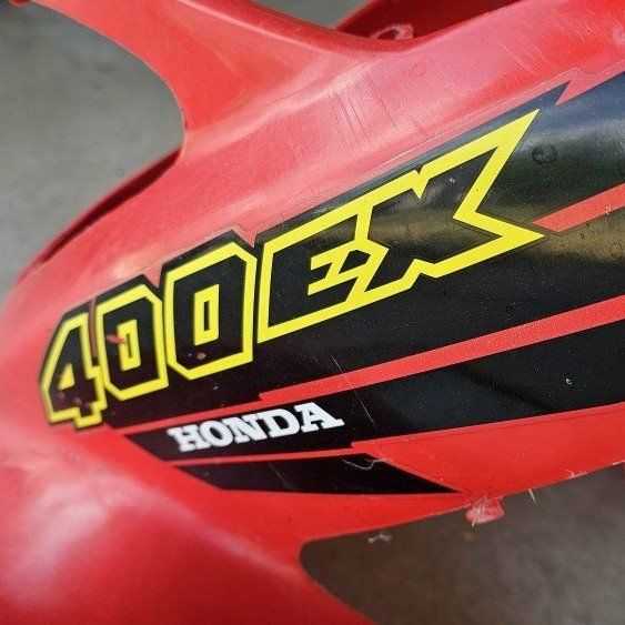 Honda TRX 400 Red Plastic Body Fender Fairing - Damaged  fits years 1999-2004