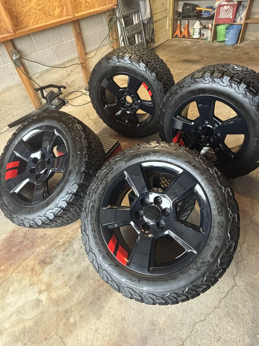 20' Redline Silverado wheels with BFG a/t's Great Deal