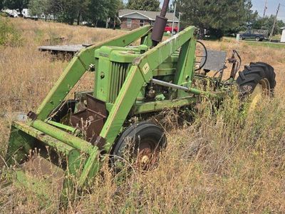 John Deere 37 Loader for Tractor - Green, Used Condition