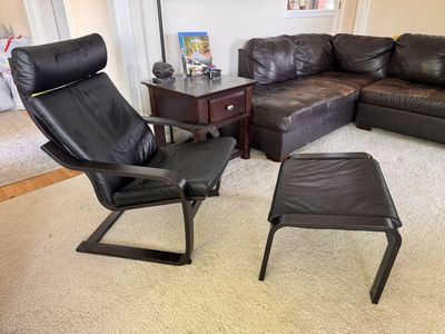 Armchair and ottoman
