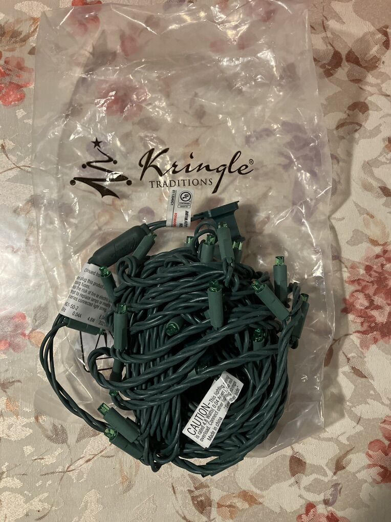 New 50 LED Green String Lights