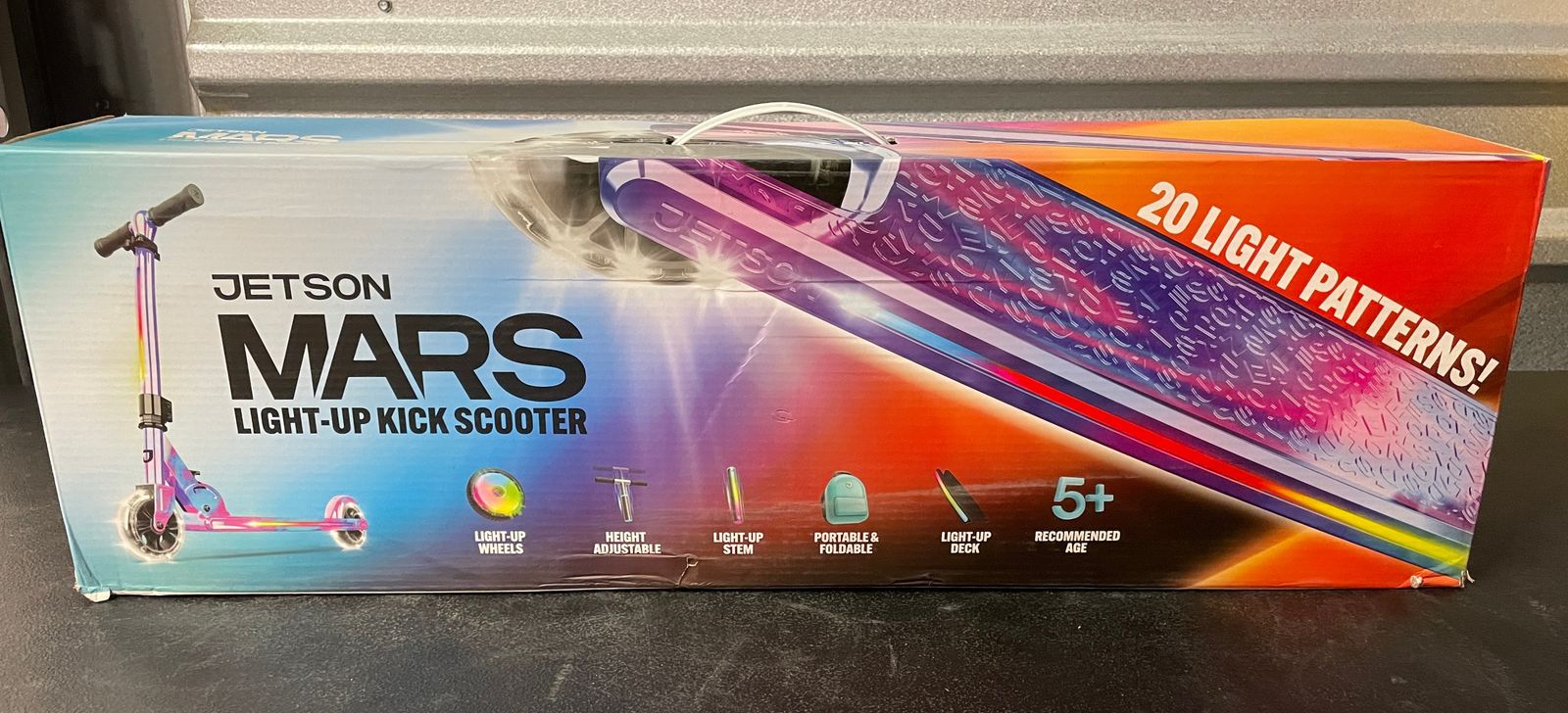 [NEW] Jetson Mars Light-Up Folding Kids Kick Scooter - Iridescent