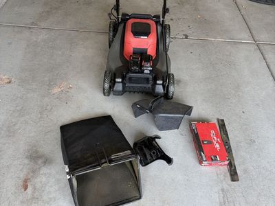 Milwaukee m18 lawn mower and accessories