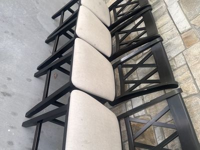 4 Counter Height Bar Stools – X Back Design