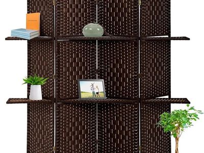CL.Store 4-Panel Room Divider, Brown