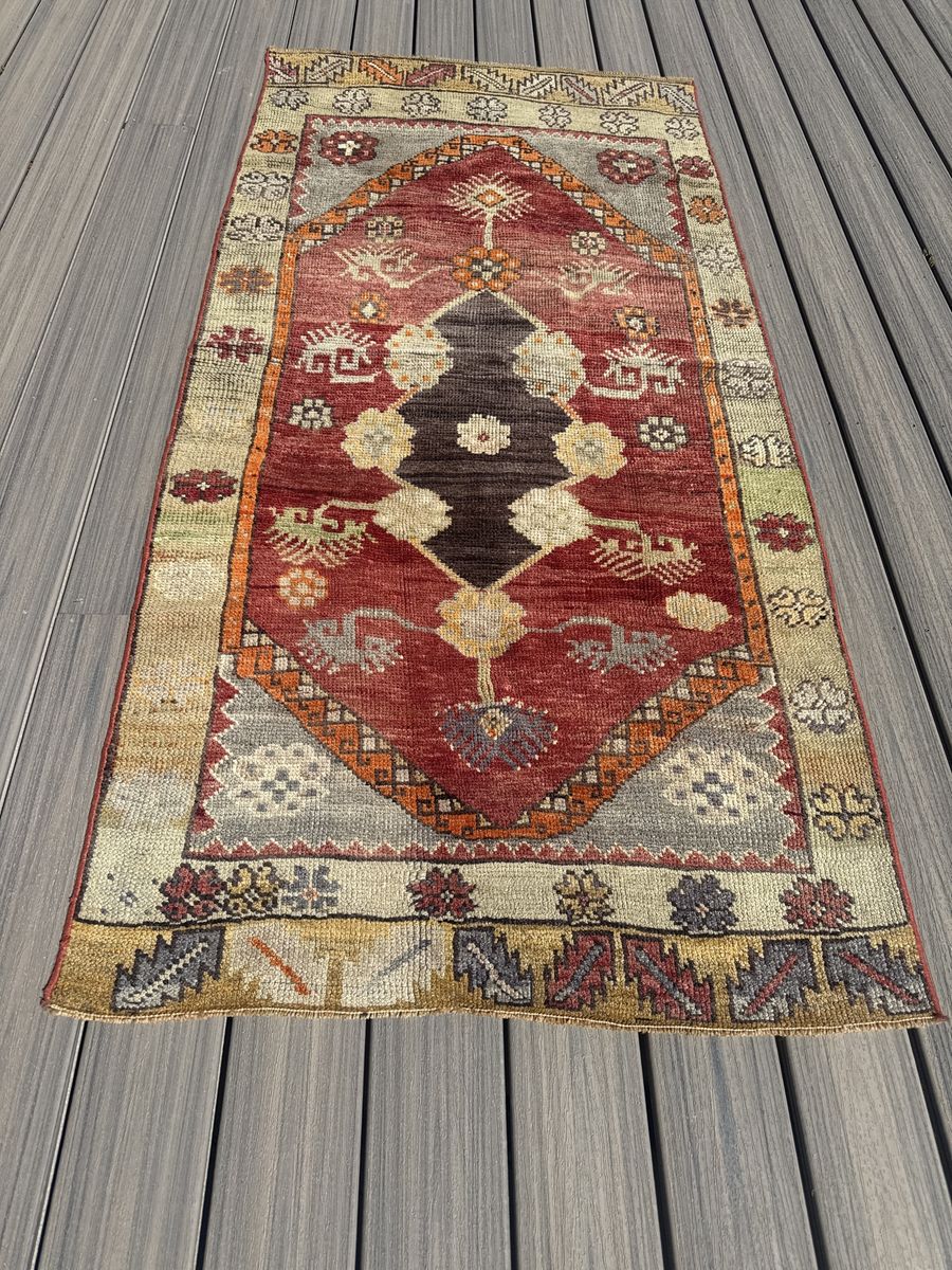 One-of-a-kind Turkish Anatolian hand knot wool? runner. New with tags from Sundance.