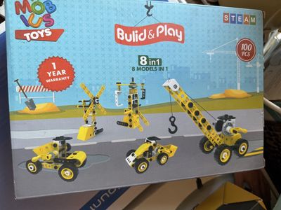 Mobius Toys Build & Play 8-in-1 STEAM Construction Building Set 100 Pcs